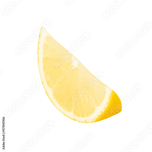 Lemon slices cutout, full depth of field.