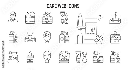 Outline Beauty Care Web Icons
