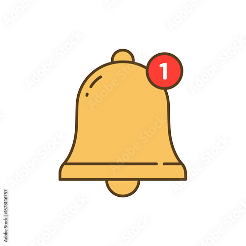 Notification Bell with Alert Sign