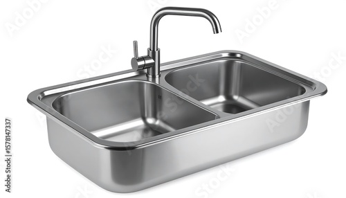 Stainless steel double sink