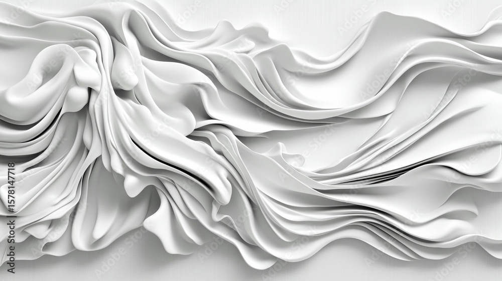 Obraz premium Abstract White Drapery