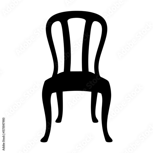 Elegant Silhouette of a Modern Classic Chair Design for Interior Decor