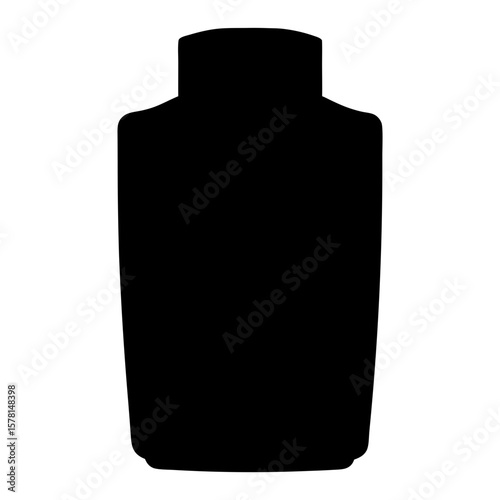 Silhouette of a target with rounded edges, used for target practice