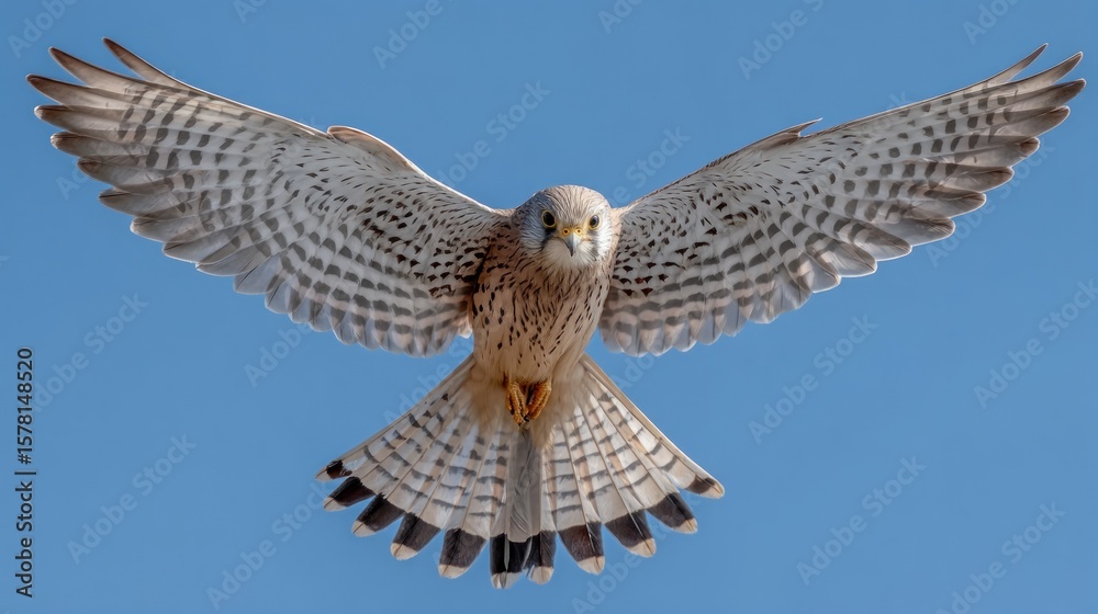 Fototapeta premium Falcon in flight against a clear sky