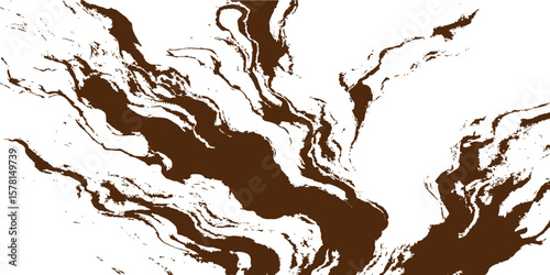 An abstract grunge background vector illustration with a splashing liquid chocolate milk design, featuring nature-inspired textures and earthy color patterns