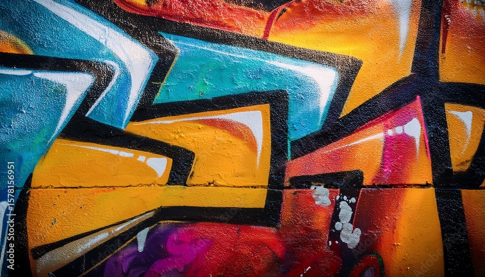 Fototapeta premium graffiti wall abstract background idea for artistic pop art background backdrop