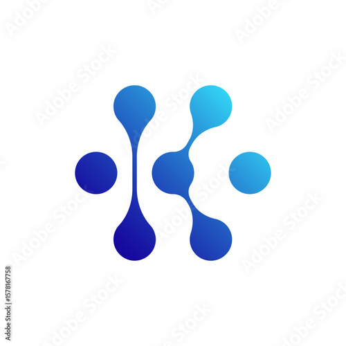 Dynamic blue network logo with vertically elongated central nodes, implying vertical integration and strong, focused connections