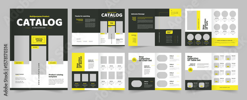 Catalog Template, Product Catalog Layout, Interior Design Catalogue, Furniture Product Flyer