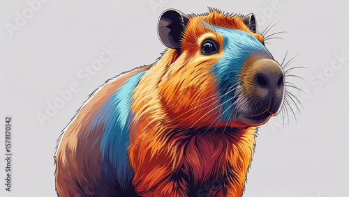 guinea pig on white