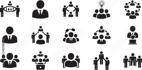 Team Collaboration Vector Illustration | Business Partnership & Teamwork Concept