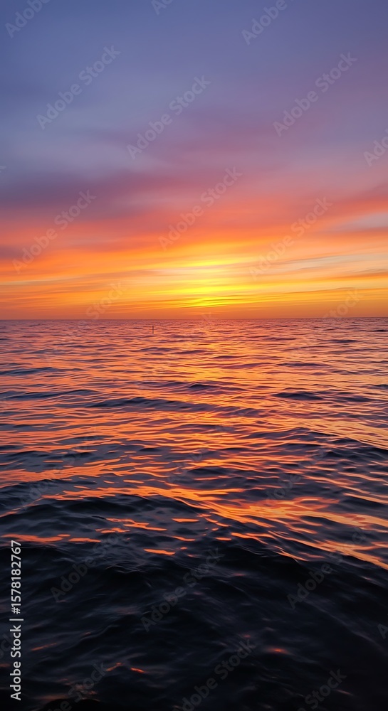 Fototapeta premium Ocean's Ember Glow