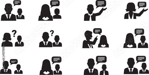 Client Discussion Vector Illustration | Business Meeting & Communication Concept