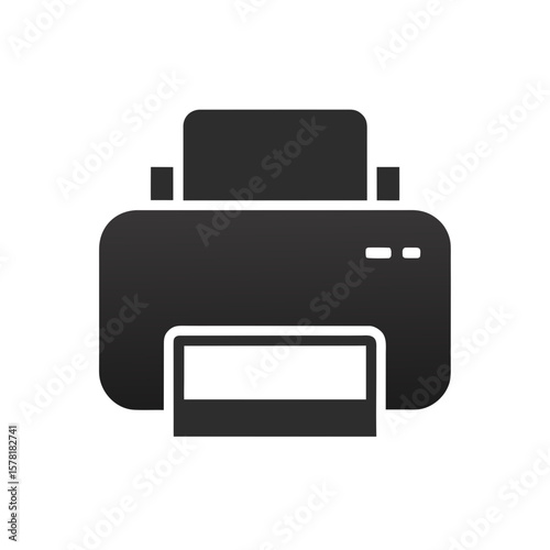 printer icon isolated on white