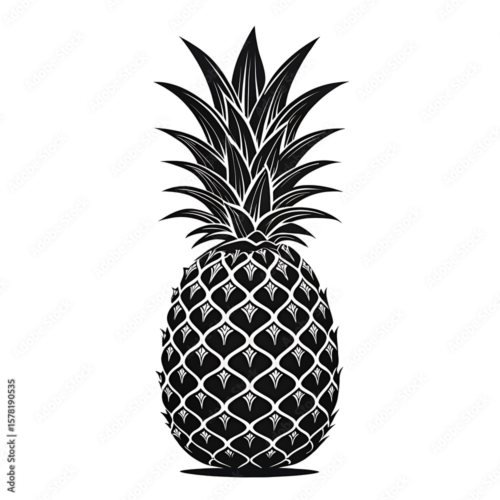 Obraz premium pineapple vector illustration