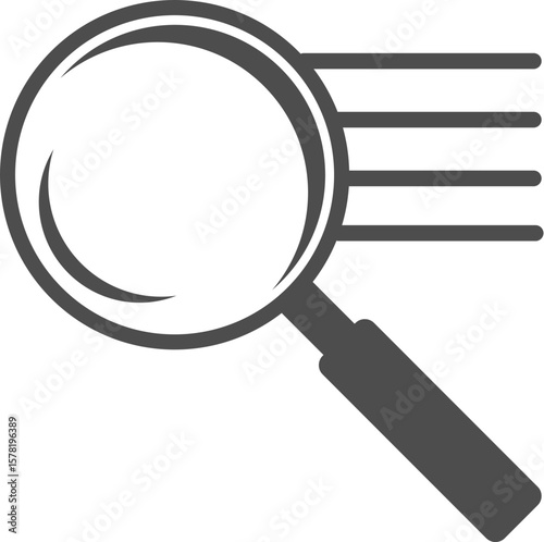 magnifying glass luv icon which is used to see an object to make it look closer and clearer hand lens