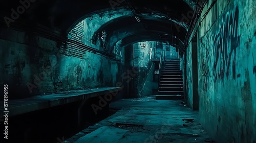 Abandoned underground corridor