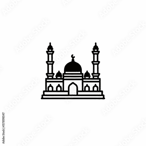 Mosque Location Icon for Maps, Navigation, and Directional Guides