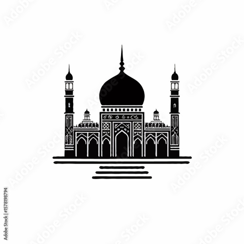 Mosque Location Icon for Maps, Navigation, and Directional Guides