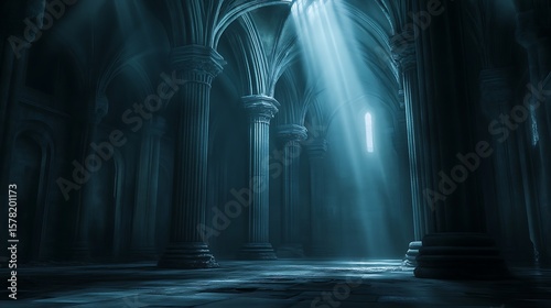 Ancient hallway with sunlight