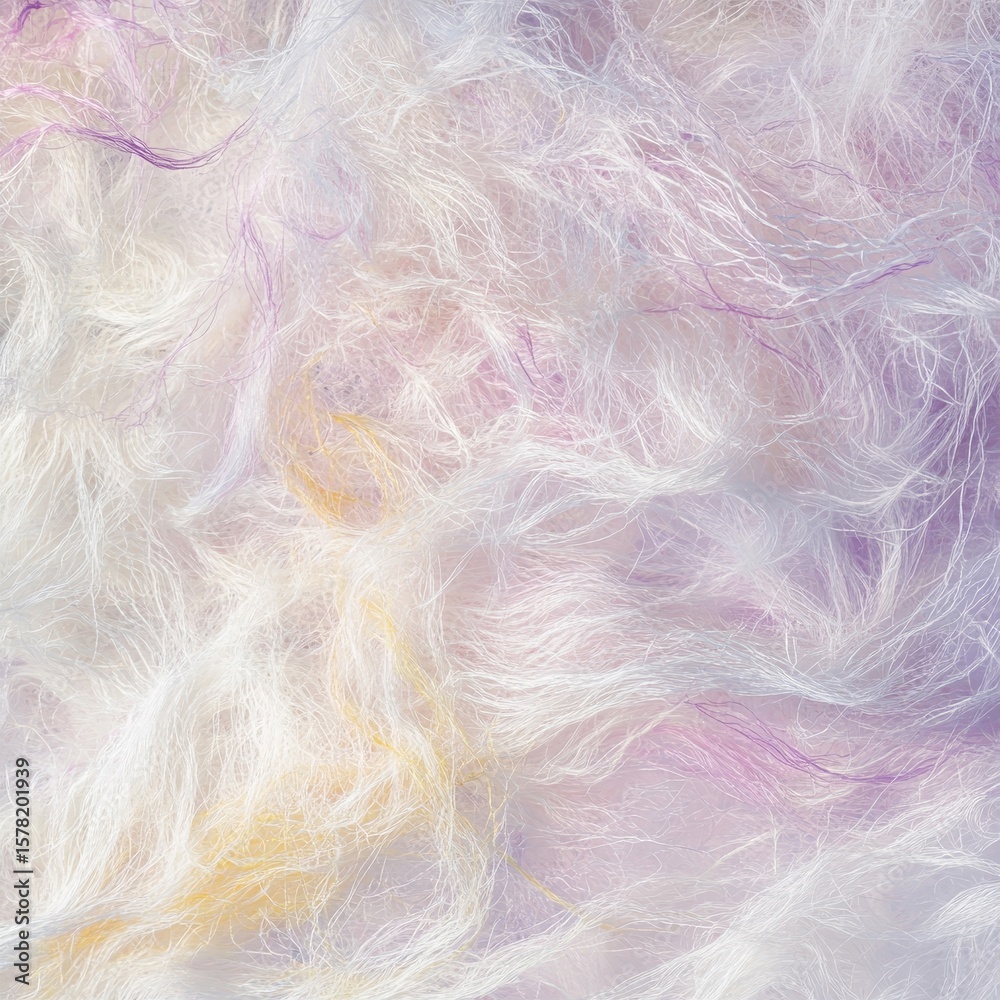 Obraz premium Fiber abstract background with delicate interlaced threads in a soft pastel palette square organic and isolated