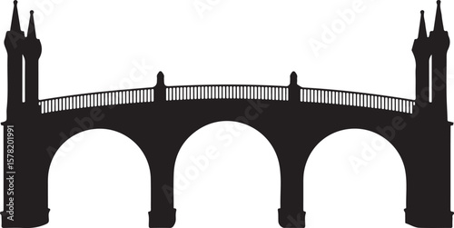 Suspension Bridge Silhouette Vector Illustration

Urban Bridge Icon Design for Architecture or Travel Themes

Silhouette of a City Bridge Isolated on White

Vector Bridge Silhouette for Skyline or Tra