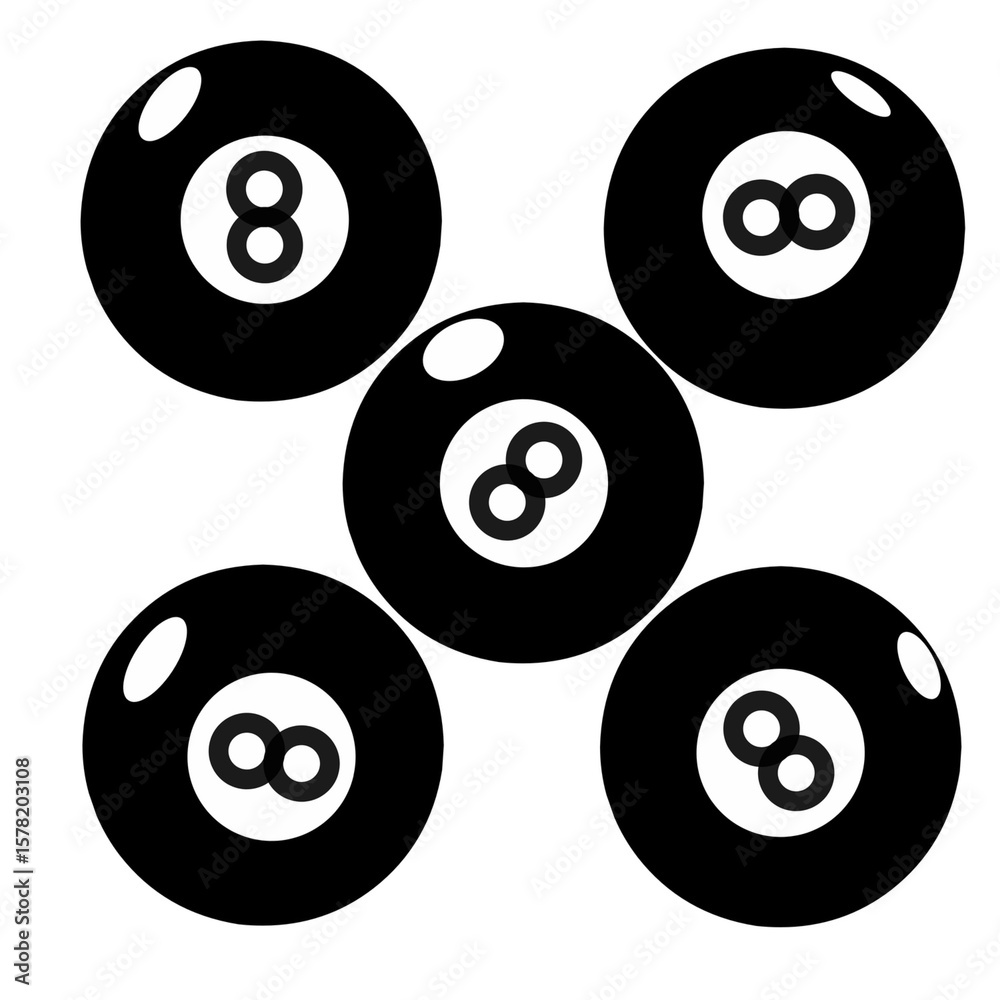 Fototapeta premium billiard balls isolated on white