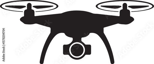 Flying Drone Silhouette Vector

Quadcopter Technology Illustration

Remote-Controlled Drone Design

Modern Drone in Flight Graphic

