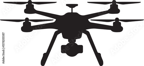 Flying Drone Silhouette Vector

Quadcopter Technology Illustration

Remote-Controlled Drone Design

Modern Drone in Flight Graphic

