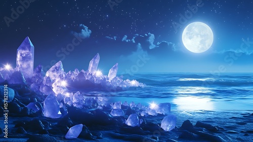 Crystal beach moonlight