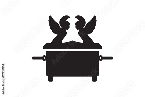 Holy Ark icon silhouette vector with white background
