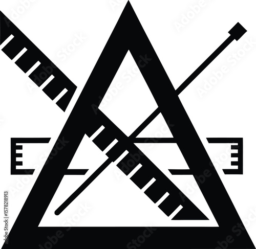 Vector silhouette of a math tools