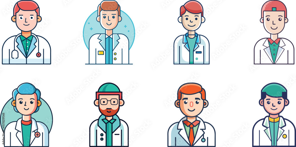 Doctor Flat Illustration Minimalist Healthcare Vector Design Doctor Flat Illustration Minimalist Healthcare Vector Design