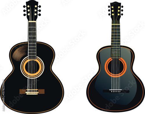 acoustic guitar vector illustration