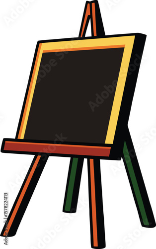 blackboard with chalk on blackboard in vector 