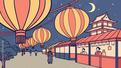 Asian lantern festival art