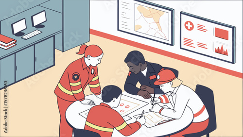 Firefighters planning team