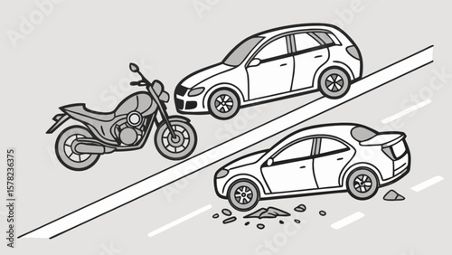 Motorcycle car accident