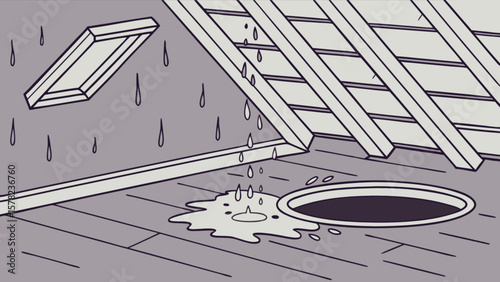 Roof leak damage repair