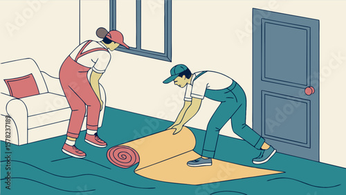 Carpet installation job