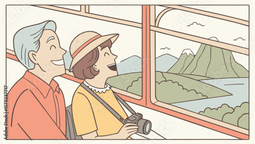 Couple on scenic tour