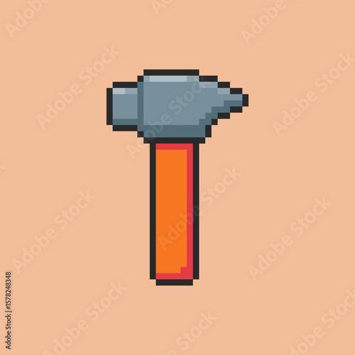 Pixel art hammer design