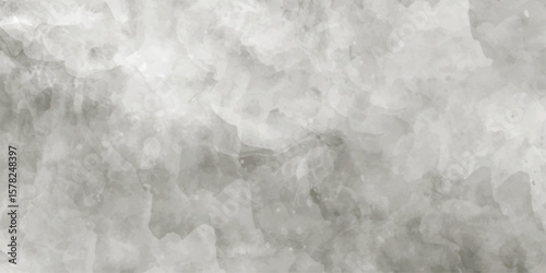 Grey water color banner Paint leaks and Vector watercolor texture for cards abstract white background with gray grunge texture of a concrete wall isolated grainy closeup. soft gray paint wall textur	