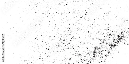 Dirty or dust film grain speck grit grunge overlay on Speckle grain dot white paper noise texture with distress effect vector illustration pattern background.