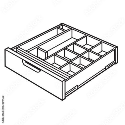 Divided drawer organizer with compartments divisions storage