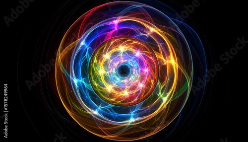 Abstract colorful circular design