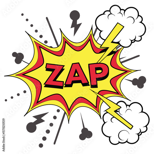 Zap comic book explosion graphic