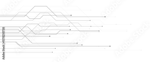 Vector abstract technology on white background, pattern design line technology simple with space for your text