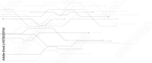 Vector abstract technology on white background, pattern design line technology simple with space for your text