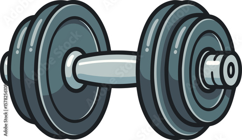 Dumbbell colorful illustration isolated on transparent background