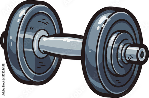 Dumbbell colorful illustration isolated on transparent background